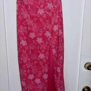 Full Tilt Pink Floral Swim Sarong Cover-Up